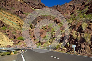 Mountain road on the Gran-Canaria photo