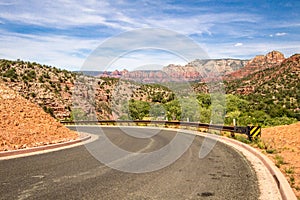 Mountain Road Hairpin Turn In Sedona Arizona