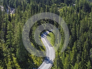 Mountain road in the italian alps