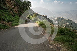 Mountain road in Jizan Provice, Saudi Arabia photo