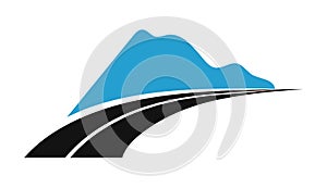 Mountain road logo icon vector