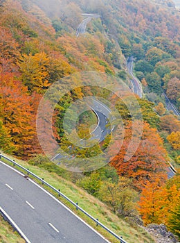 Mountain road in the natural park of Urbasa-Andia photo