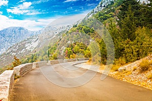 Mountain road near Kotor town