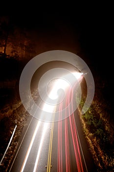 Mountain Road at night