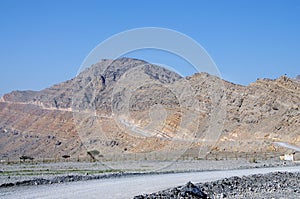 Mountain road in oman