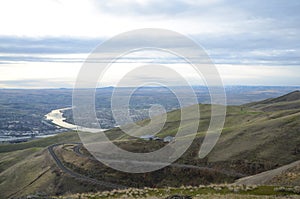 Mountain road and river