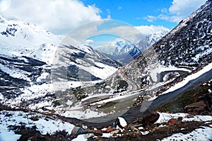 Mountain Road in Snow