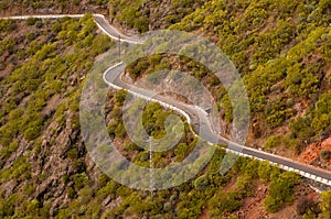 Mountain road at Tenerife