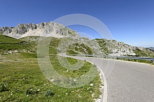 Mountain road to Leonessa on Terminillo eastern side, Rieti