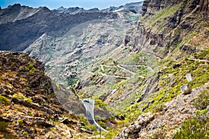 Mountain road to Masca village in Teno Mountains, Tenerife, Spa photo