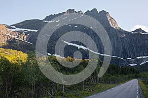 The mountain road to Nusfjord