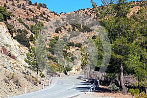 Mountain road to Olympus, Cyprus