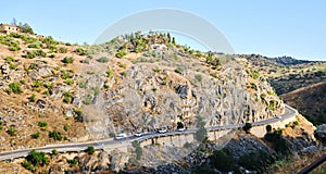 Mountain road of Toledo. Spain