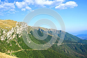 Mountain road from Travnik city to the Vlasic mountain, Bosnia and Herzegovina