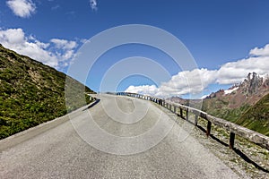 Mountain road in the tyrolean alps