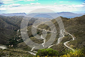 Mountain road in Villavicencio