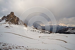 Mountain Road in Winter