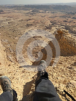 Mountain rock climbing