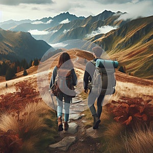 Mountain Romance: Sunrise Hike with Adventurous Couple