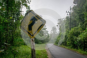 Mountain routing signs