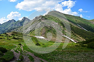 A landscape in the Belianske Tatry in Slovakia