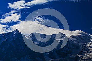 Mountain scenery in the french Alps in summer