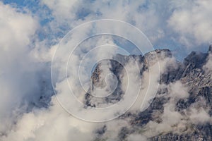 Mountain scenery in the french Alps in summer