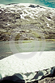 Mountain scenery in Jotunheimen National Park in Norway