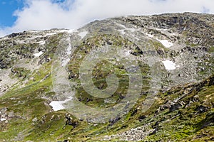 Mountain scenery in Jotunheimen National Park in Norway