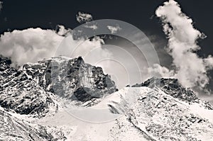 Mountain scenery on the Mount Everest Base Camp, Himalaya, Nepal