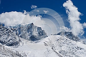 Mountain scenery on the Mount Everest Base Camp, Himalaya, Nepal