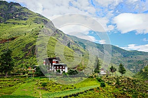 Mountain scenery in Thimphu, Bhutan