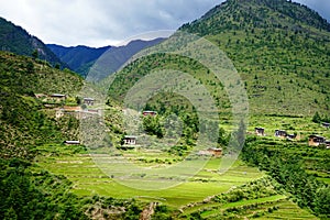 Mountain scenery in Thimphu, Bhutan