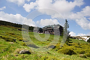 Mountain Schelter Strzecha Akademicka in the Giant Mountains in Poland