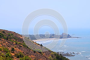 Mountain and Sea - Natural Landscape in Konkan Region in India