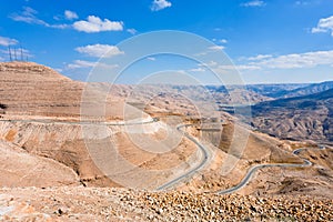 Mountain serpentine road, Jordan