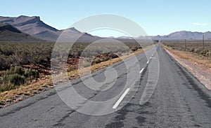 Mountain shapes and road