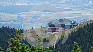 Mountain shelter Strzecha Akademicka in Sudetes.