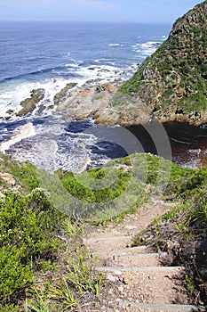 Mountain shore path