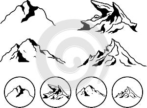 Mountain Silhouettte Set Collection