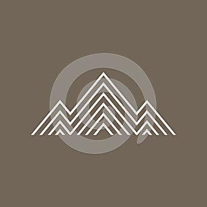 Mountain simple vector Logo Template