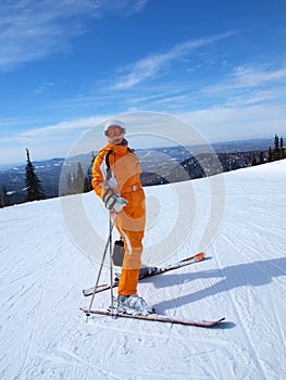 Mountain ski girl