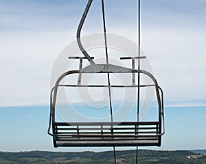 Mountain ski lift chair