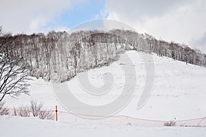 Mountain skiing and snowboarding in Gala Yazawa Snow Resort, Niigata, Japan