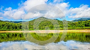 Mountain and sky, mirror