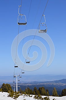 Mountain slope with chairlift