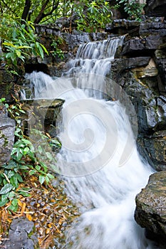 Mountain small waterfall