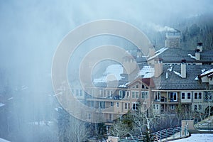 Mountain and smoke