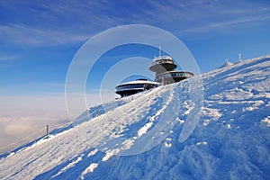 Mountain Sniezka in winter photo
