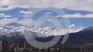 Mountain snow and landscape n Chile